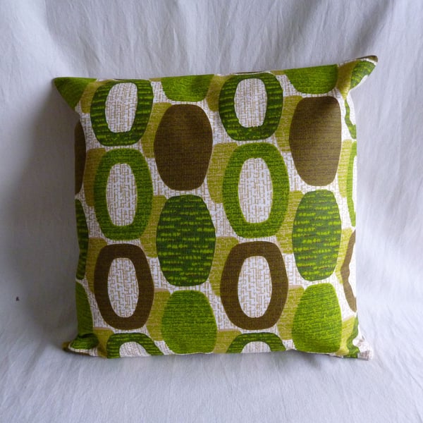  1960s  vintage op art fabric cushion cover