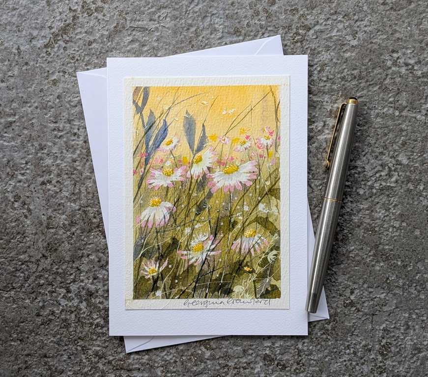 Daisies. Blank Card. Original Painting. 260170