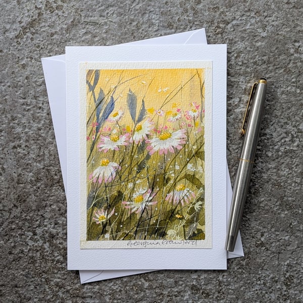 Daisies. Blank Card. Original Painting. 260170