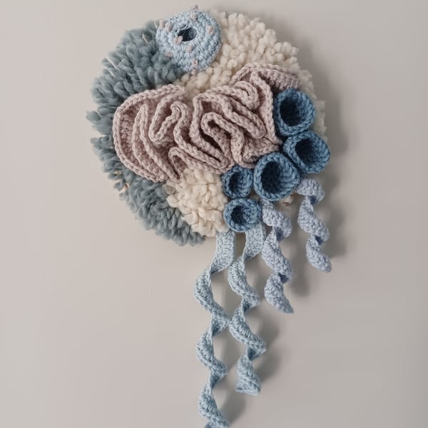 Shades of Blue Coral Reef Wall Hanging