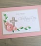Handmade On Your Christening Day card for baby girl - Image 1
