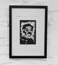 Miner No7 - Welsh Lino Print - Original Limited Edition