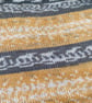 Hand Knitted Fair Isle Baby Blanket in Mustard Yellow and Grey - Image 3