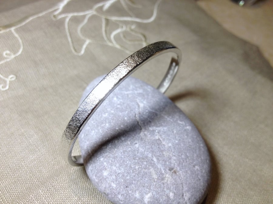 Custom order silver bangle