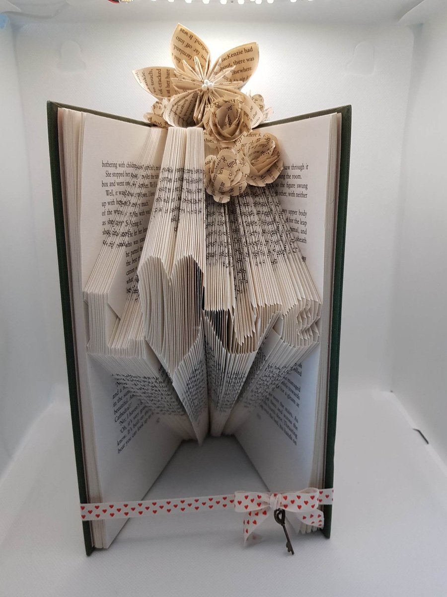 Home décor - folded book art (origami)
