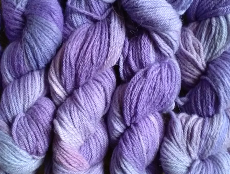 SPECIAL! 250g Hand-dyed  WOOL ALPACA DK Lilac Love