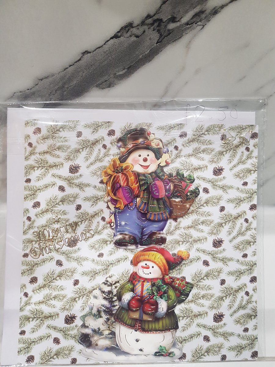 Christmas snowman card