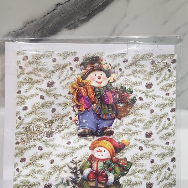 Christmas snowman card