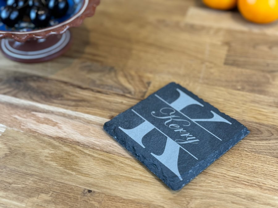 Personalised Slate Coaster with Name