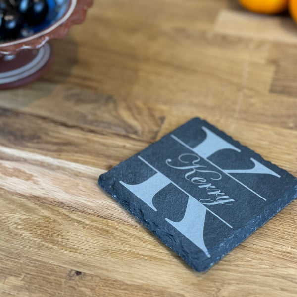 Personalised Slate Coaster with Name