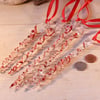 Clear and Red Glass flameworked Icicles (set of Five)