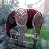 Stained Glass Elephant Suncatcher 
