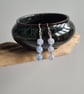 Handmade 925 Silver & Light Blue Crackled Agate Drop Dangle Earrings Gift Boxed  - Image 6
