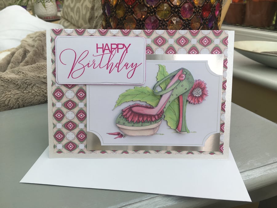 Fantasy shoe birthday card