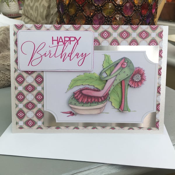 Fantasy shoe birthday card