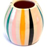 STRIPEY CERAMIC STONEWARE POT