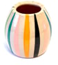 STRIPEY CERAMIC STONEWARE POT
