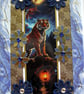 Hand Crafted Decoupage Greeting Card - Blank - 3414 Tiger Wildlife Animal - Image 2