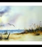 Beach, Original Watercolour Painting. - Image 2