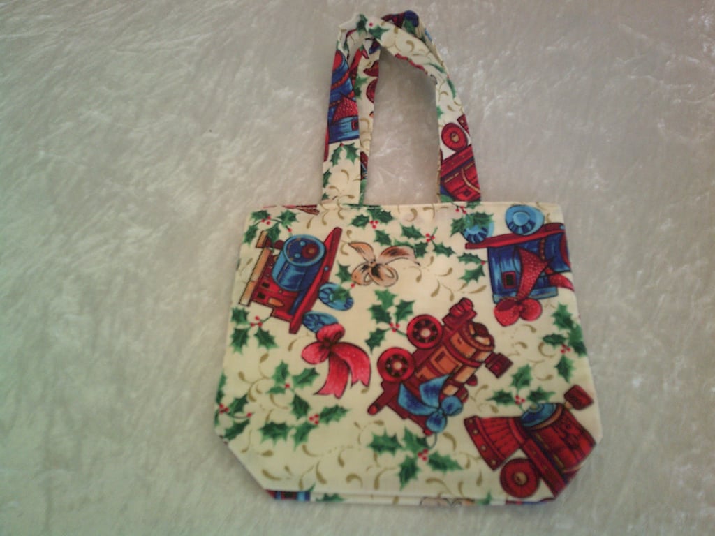 Toy Trains Christmas Gift Bag