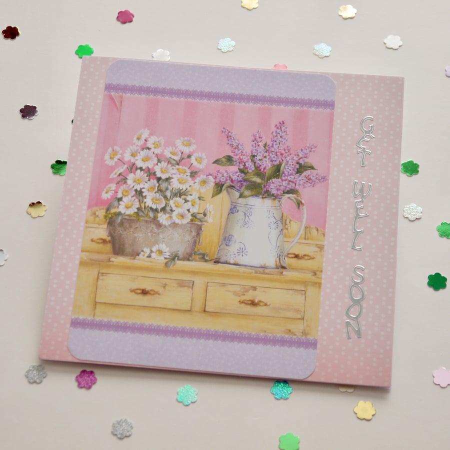 Get Well Soon Card for Family and Friends, Best Wishes Card for Her