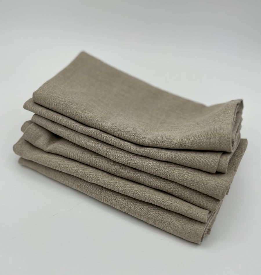 Handmade 100% Linen Napkins – Rustic Elegance from the UK - Sold by the pair