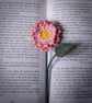 Pink Aster Crochet Bookmark - Image 5