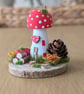 Handmade Wooden Toadstool Autumn Home Decor - Image 2