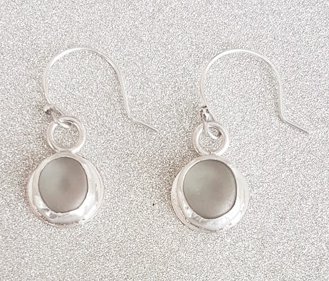 Sterling Silver & Seaglass Earrings