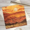 Embroidered landscape printed art card. 