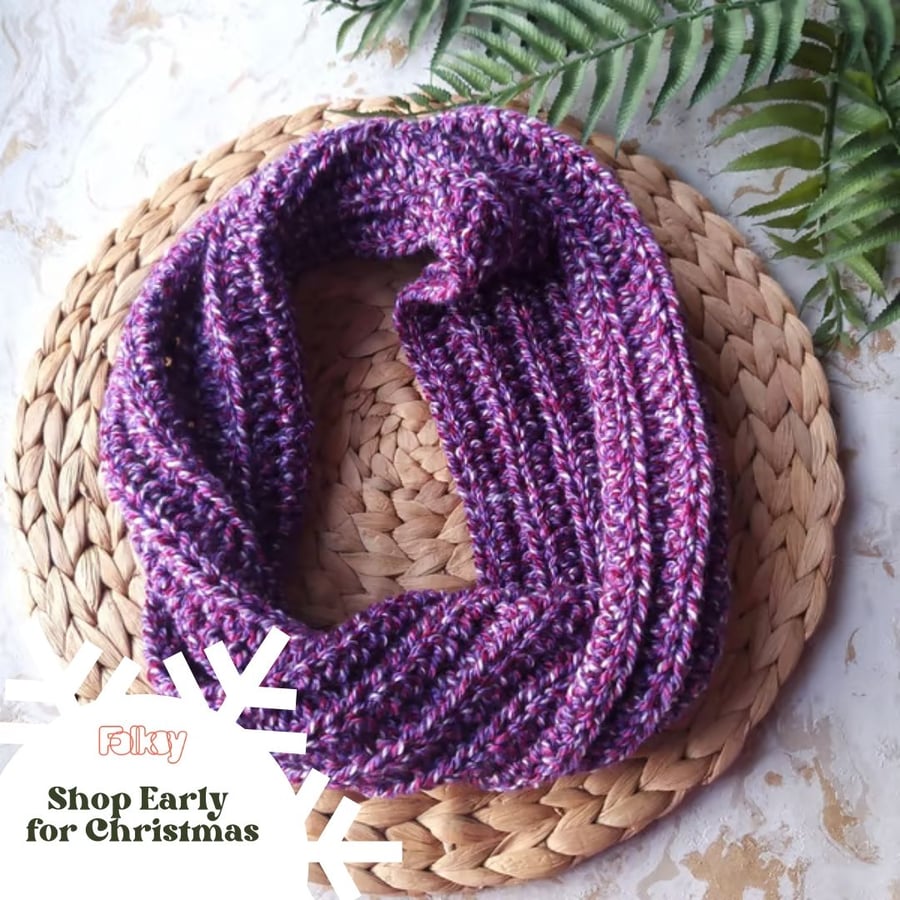  Crochet Chunky Infinity Scarf Cowl 