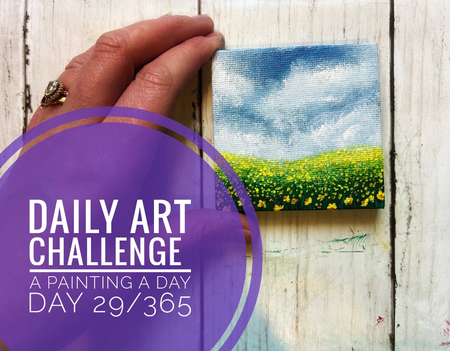 Mini Acrylic painting on canvas, Daily Art Challenge, A Painting a Day 29-365 