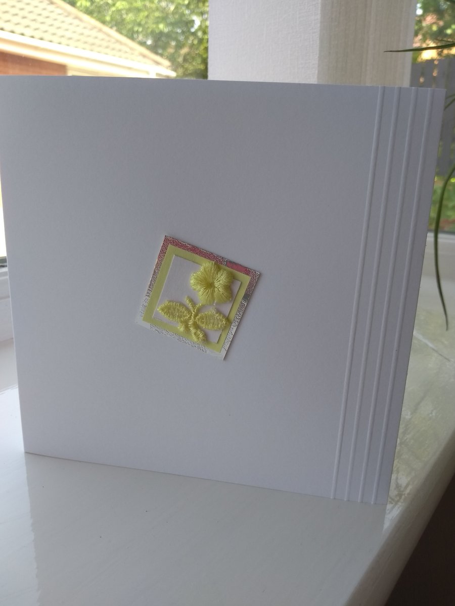 Yellow flower open card