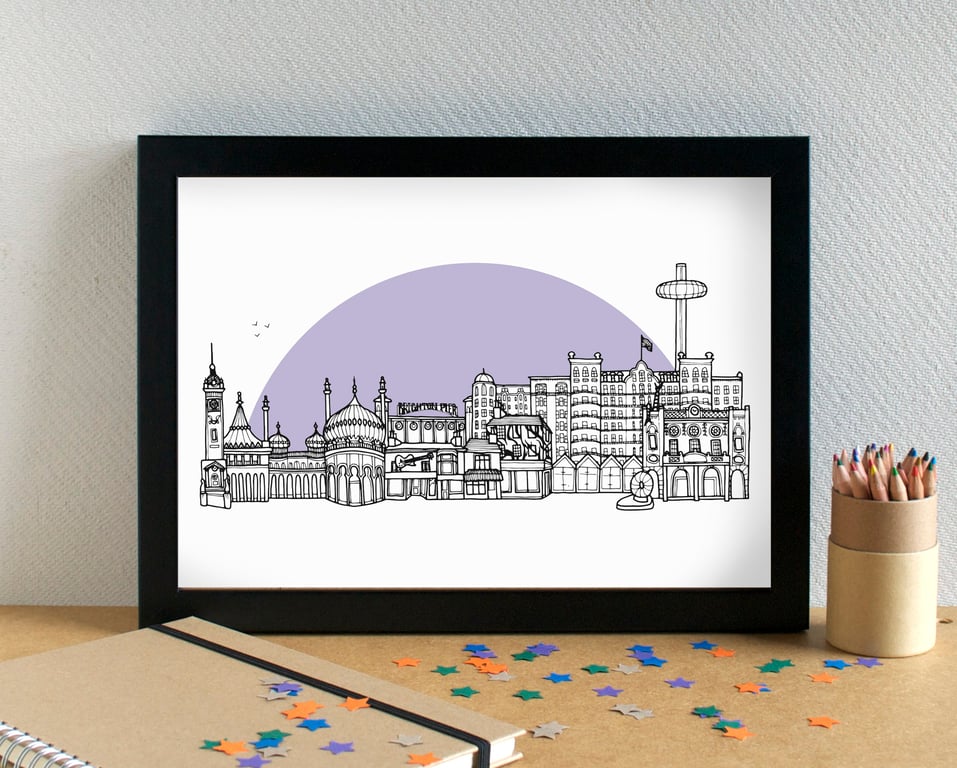 Brighton Skyline Art Print