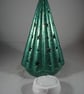 Green Glittery Ceramic Star Light Christmas Tree Table Lamp Ornament Decoration. - Image 4