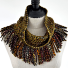 Hand crocheted and beaded cowl