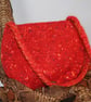 Embroidered Bag - Red with Red Roses - Image 3