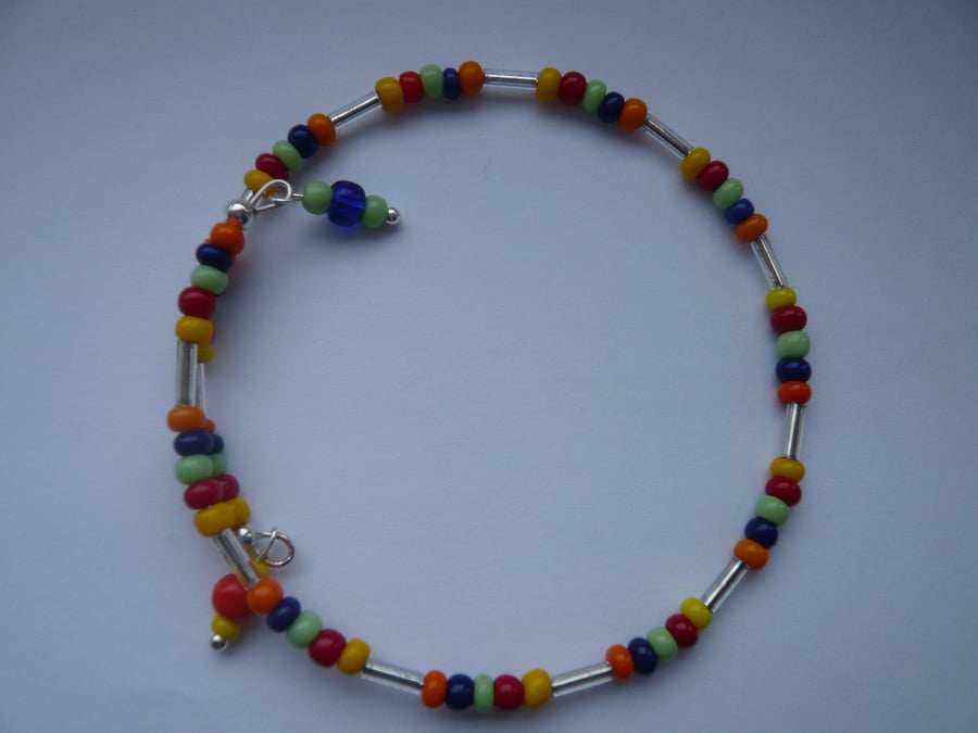Bright Multi Coloured Bead Bracelet