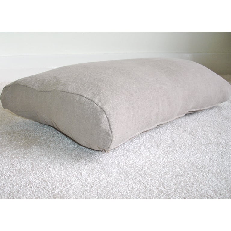 Tempur Original Neck Pillow COVER ONLY Orthopaedic Linen Sand QUEEN Medium 60cm
