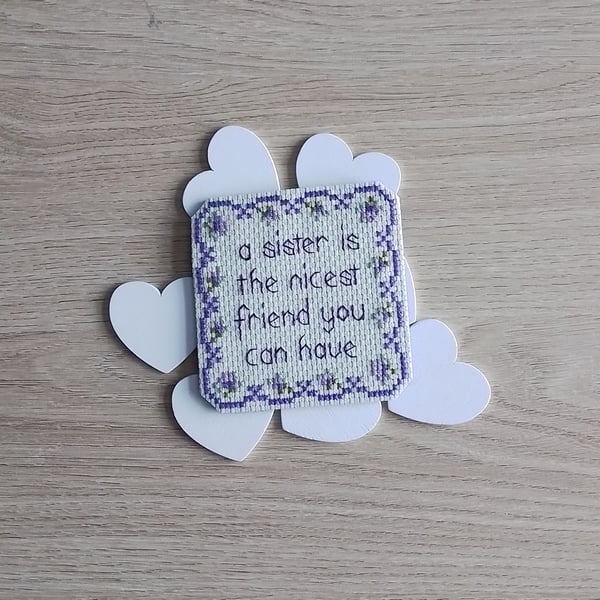 A Sister is the Nicest Friend You Can Have, Fridge Magnet – Purple