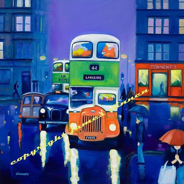 44 Bus Byres Road 1960's (free uk postage)