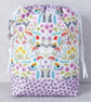 Project bag, drawstring bag, gnomes, mushrooms, bunnies  - Image 1