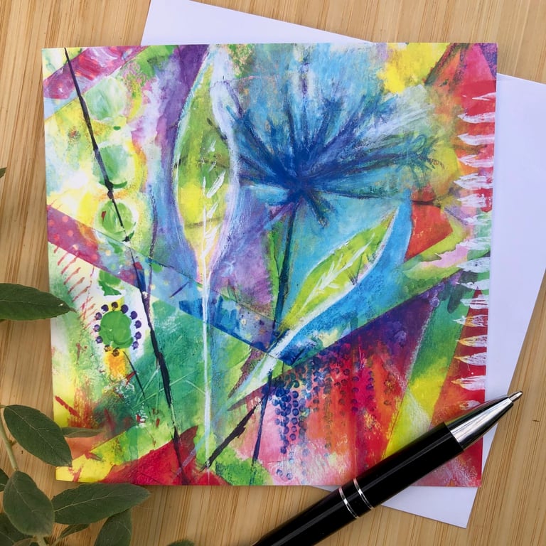 Flourish Abstract Greetings Card 