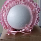 Hand Knitted Baby Girl Bonnet 