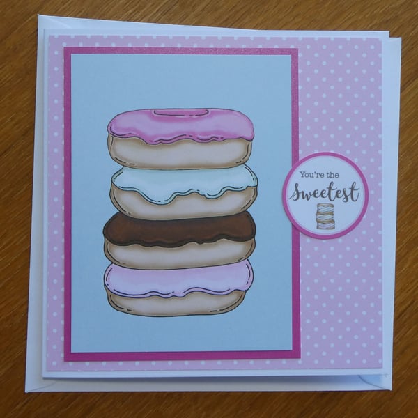 You're The Sweetest Card - Donuts Birthday, Thank you