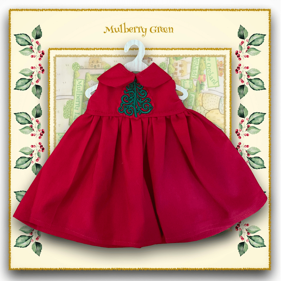 Embroidered Christmas Tree Dress 