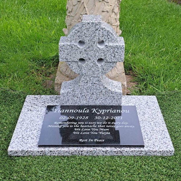 Flat gravestone Granite Cemetery Headstone Personalised Grave Plaque stone