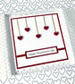 Valentine card - quilled hearts - boxed option
