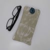 Glasses case made with green fabric