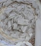 Natural colours Upcycled fabric Circular Wall Hanging - Image 4